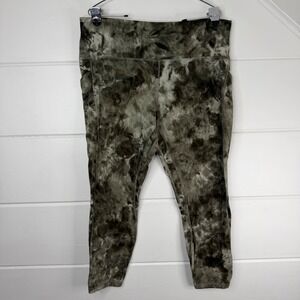 Lululemon Align High Rise Pant Leggings w Pockets Plus Size 18 Green Tie Dye